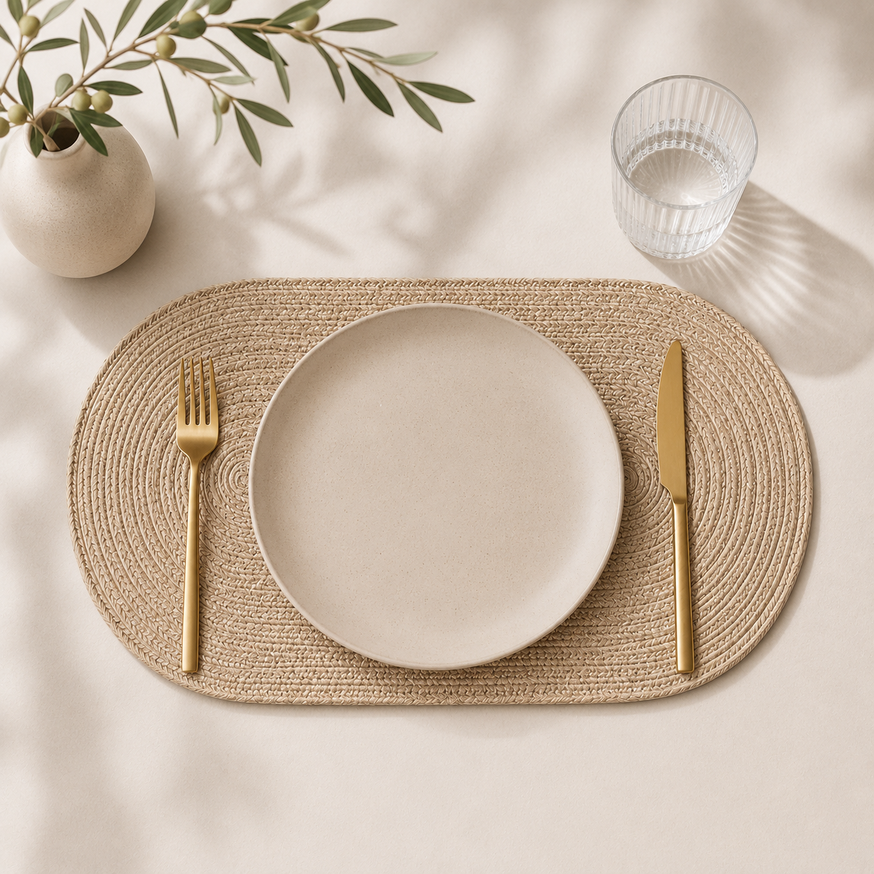 The Oval Cotton Cord Table Mat