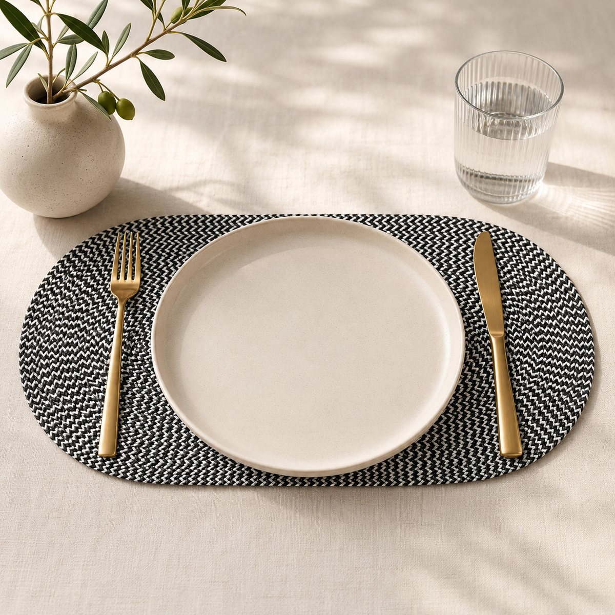 The Oval Cotton Cord Table Mat