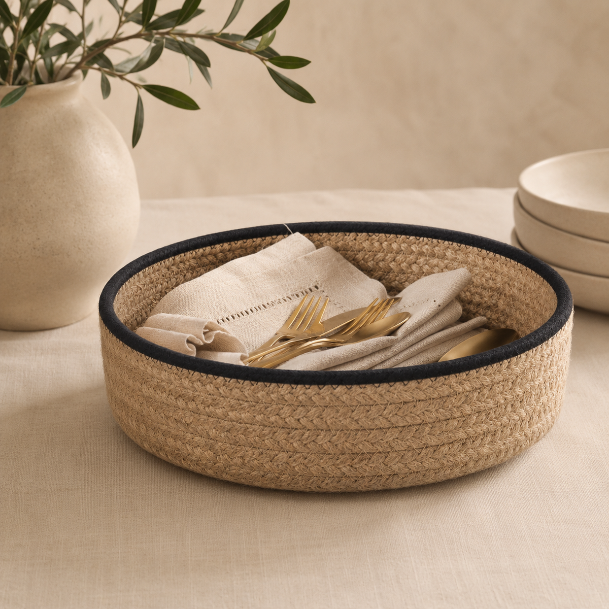 The Braided Jute Basket