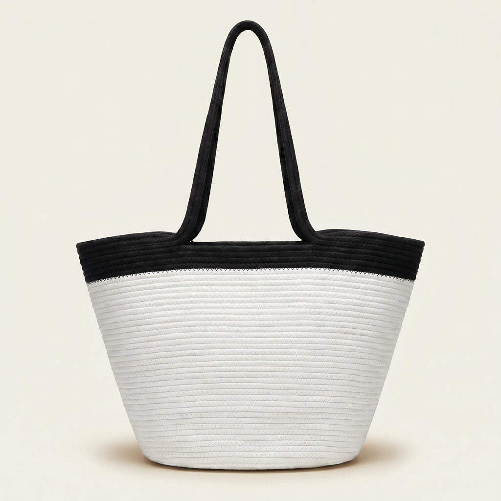 Dahlia artisan cotton cord everyday tote bag by Leila lifestyle view